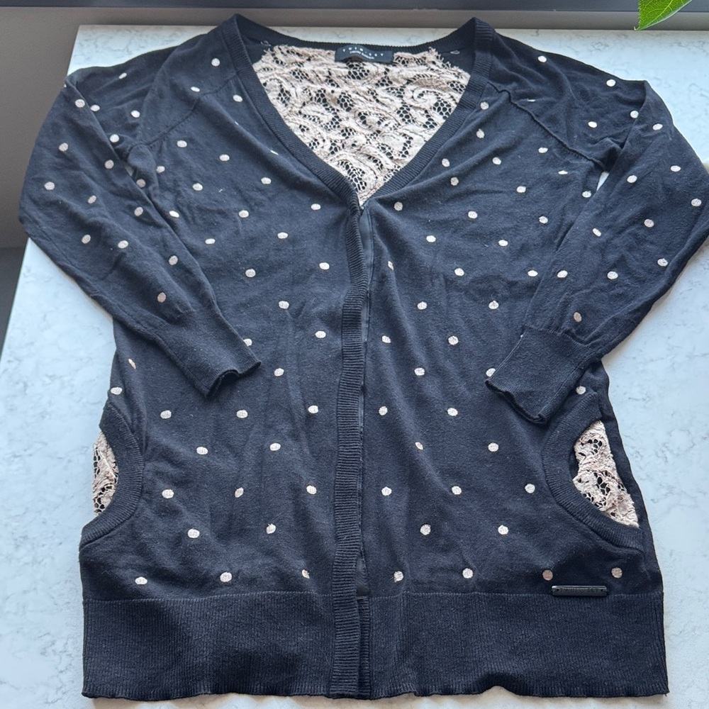 Twin Set black Polka Dot Cardigan